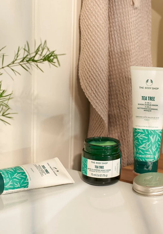 Tea Tree 3-in-1 gezichtsreiniging, peeling & masker
