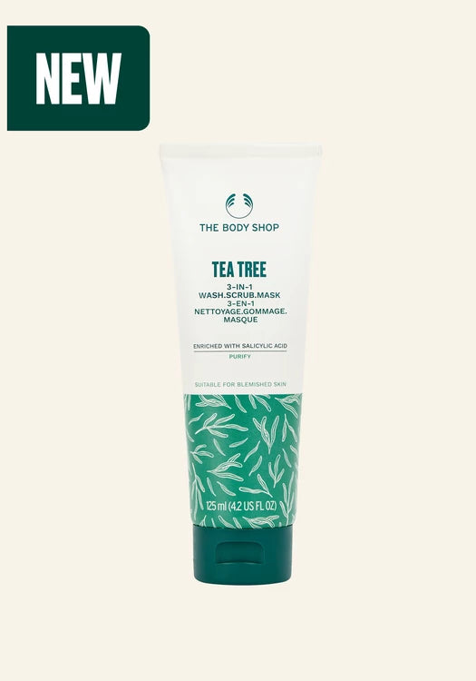 Tea Tree 3-in-1 gezichtsreiniging, peeling & masker