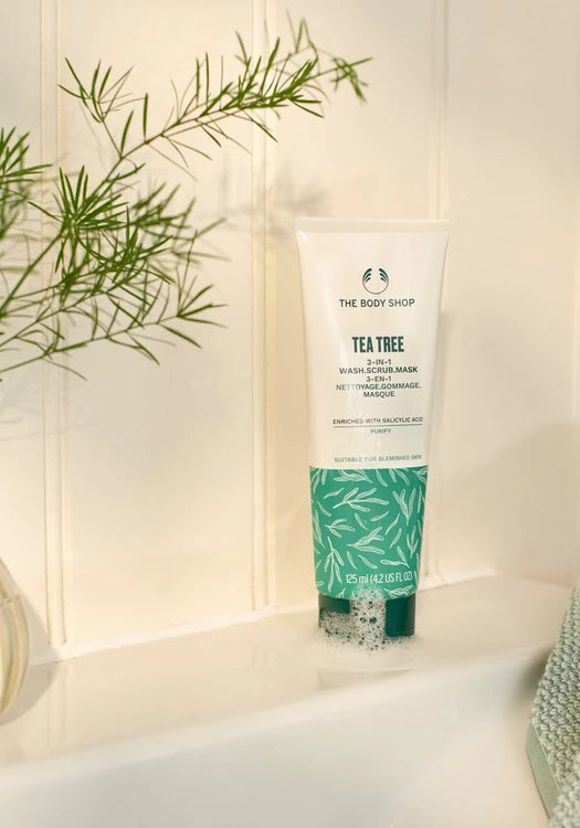 Tea Tree 3-in-1 gezichtsreiniging, peeling & masker